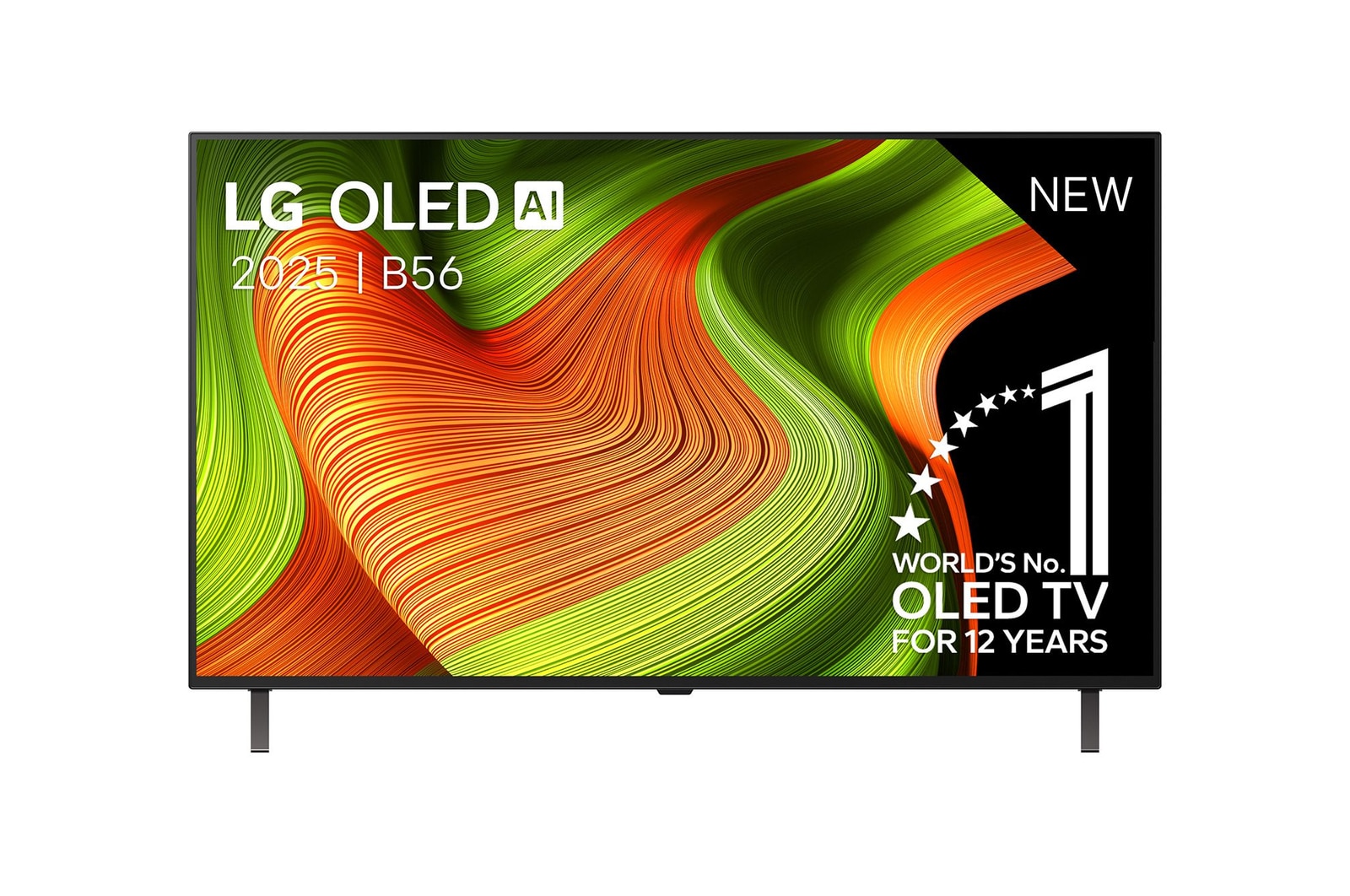 Vue avant de Smart TV LG OLED AI 4K B5 2025 48 pouces OLED48B56LA