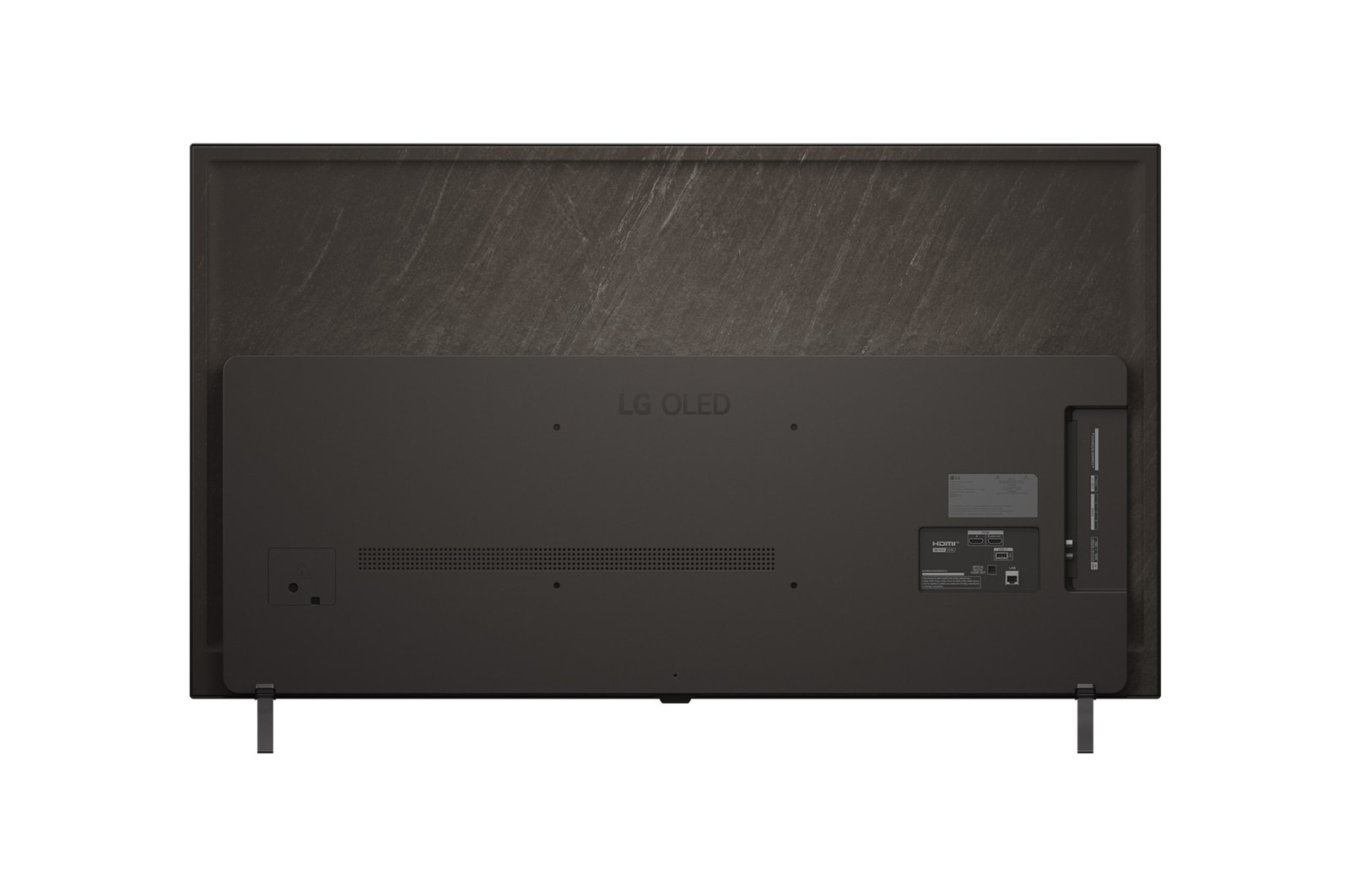 Achteraanzicht van LG OLED AI B5 4K Smart TV.