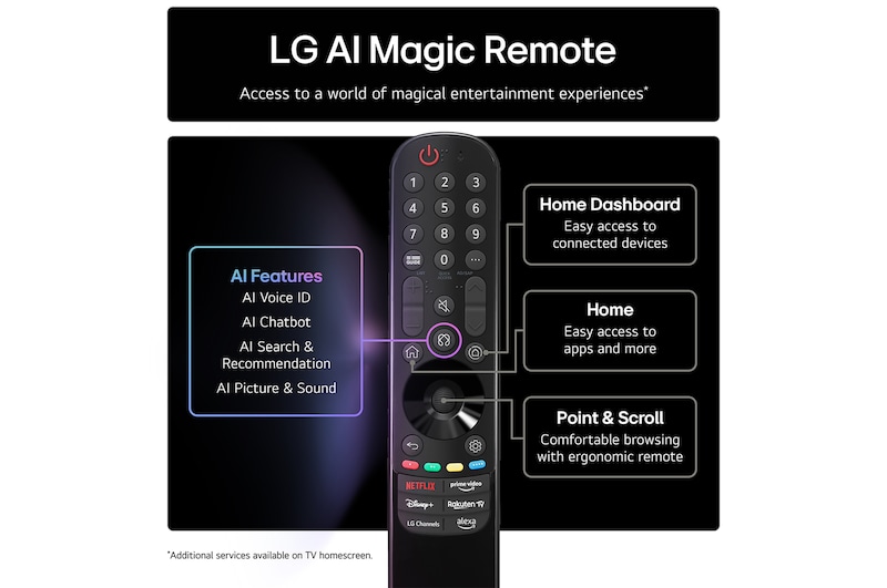 LG Smart TV LG OLED AI 4K B5 2025 77 pouces, OLED77B56LA