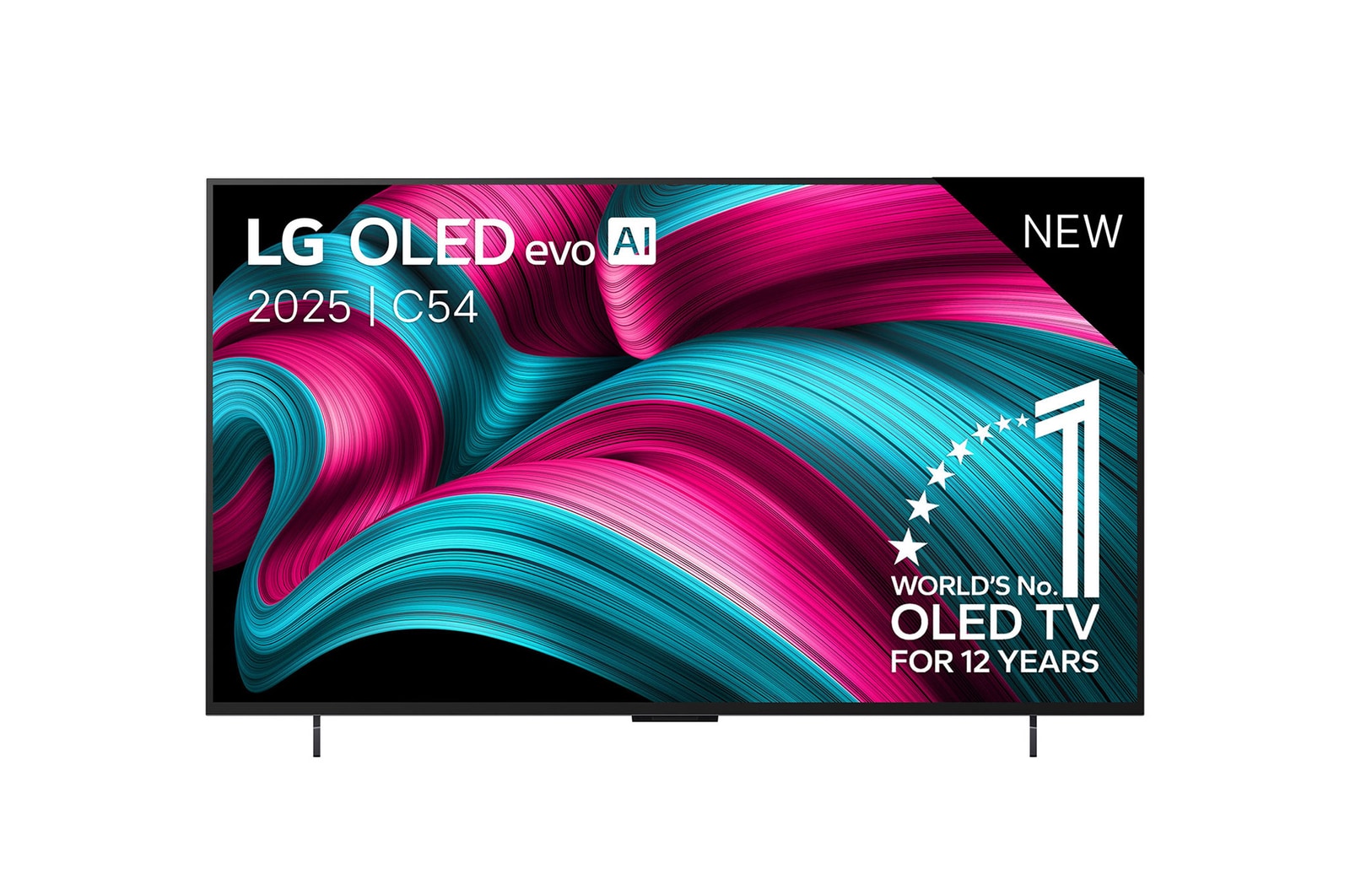 Vue avant de Smart TV LG OLED evo AI 4K C5 2025 42 pouces OLED42C54LA
