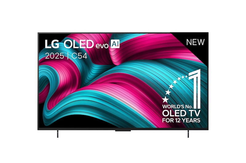 Vue avant de Smart TV LG OLED evo AI 4K C5 2025 42 pouces OLED42C54LA