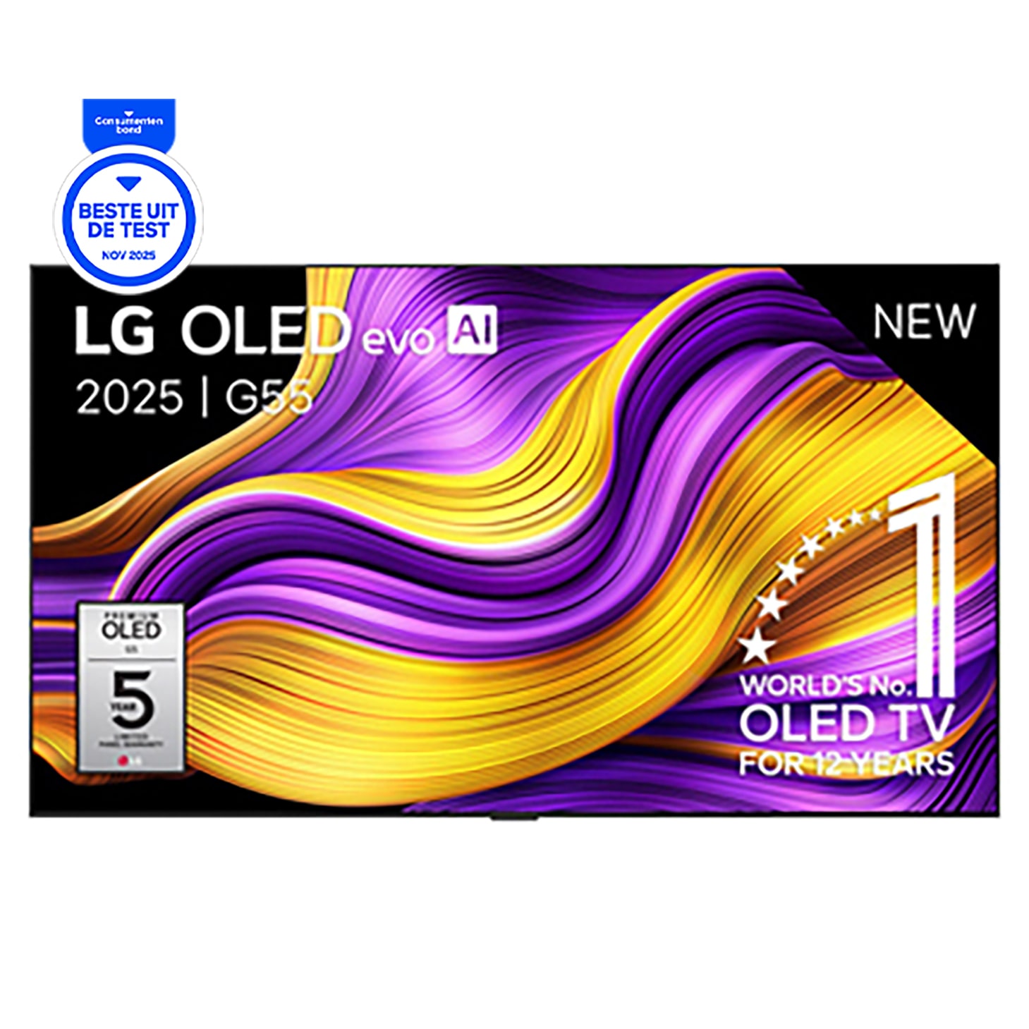 LG Smart TV LG OLED evo AI 4K G5 2025 55 pouces, OLED55G55LW