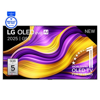 LG Smart TV LG OLED evo AI 4K G5 2025 65 pouces, OLED65G55LW