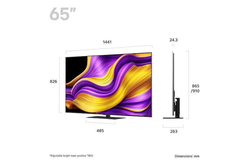 LG Smart TV LG OLED evo AI 4K G5 2025 65 pouces, OLED65G56LS