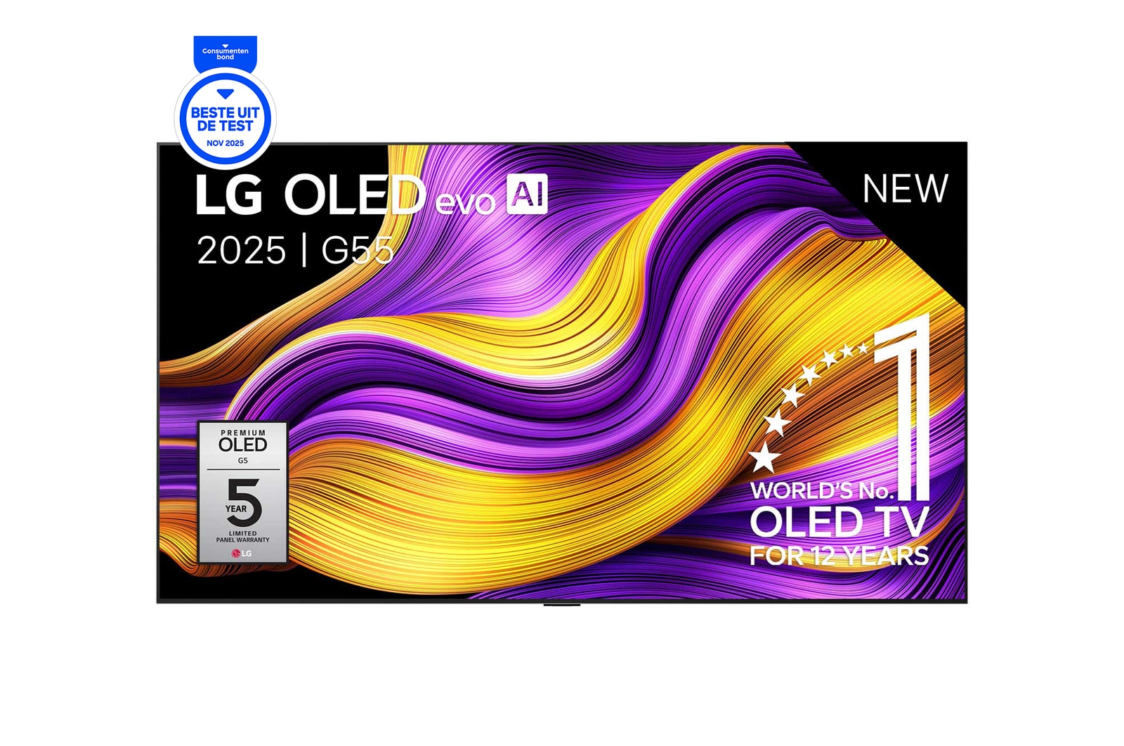 LG Smart TV LG OLED evo AI 4K G5 2025 77 pouces, OLED77G55LW