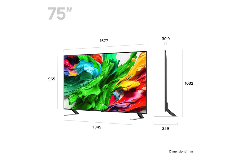 LG Smart TV LG QNED evo AI QNED85 MiniLED 4K 2025 75 pouces, 75QNED85A6C