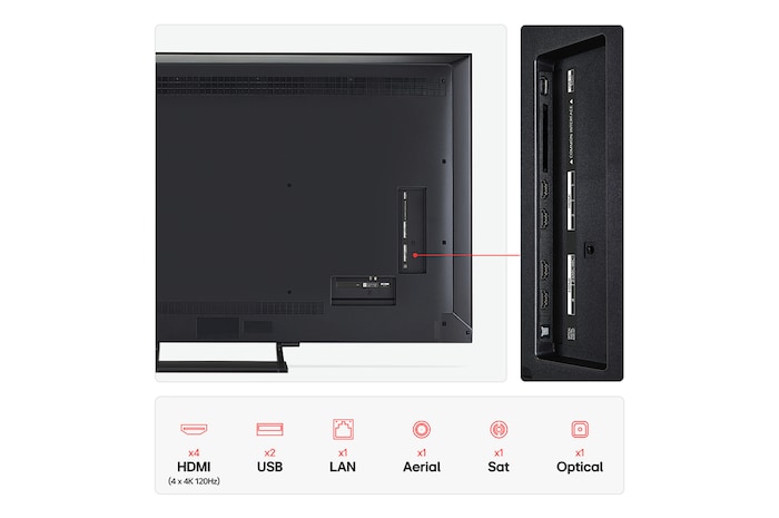 LG Smart TV LG QNED evo AI QNED93 MiniLED 4K 2025 55 pouces, 55QNED93A6A