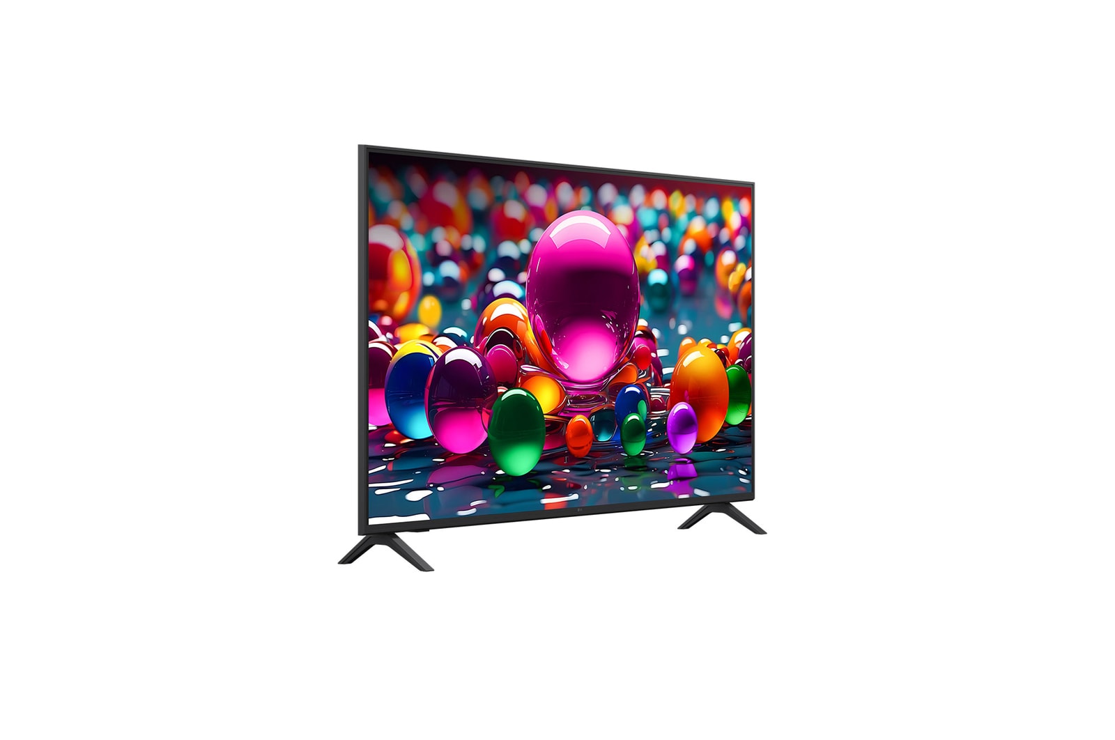 Rear view of LG UHD UA75 TV.