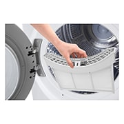 LG 18kg Sèche-linge RH18U8AVCW Blanc | DUAL Inverter Heat Pump™ | AI DD™ | Condenseur autonettoyant, RH18U8AVCW