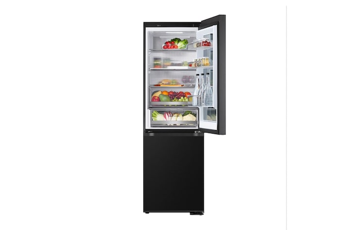 LG 349L Réfrigérateur combiné GBG5160CEV Noir | InstaView™ | DoorCooling+™ | Linear Cooling™ , GBG5160CEV