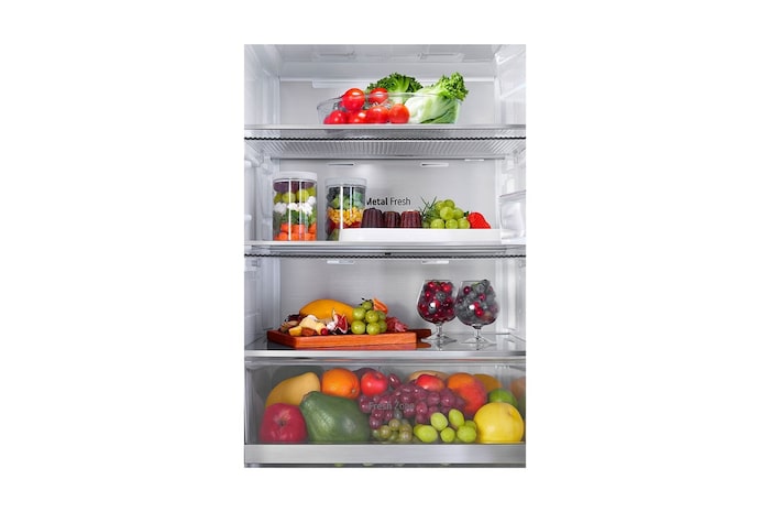 LG 349L Réfrigérateur combiné GBG5160CEV Noir | InstaView™ | DoorCooling+™ | Linear Cooling™ , GBG5160CEV