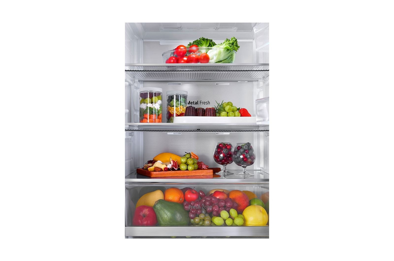 LG 349L Réfrigérateur combiné GBG5160CEV Noir | InstaView™ | DoorCooling+™ | Linear Cooling™ , GBG5160CEV