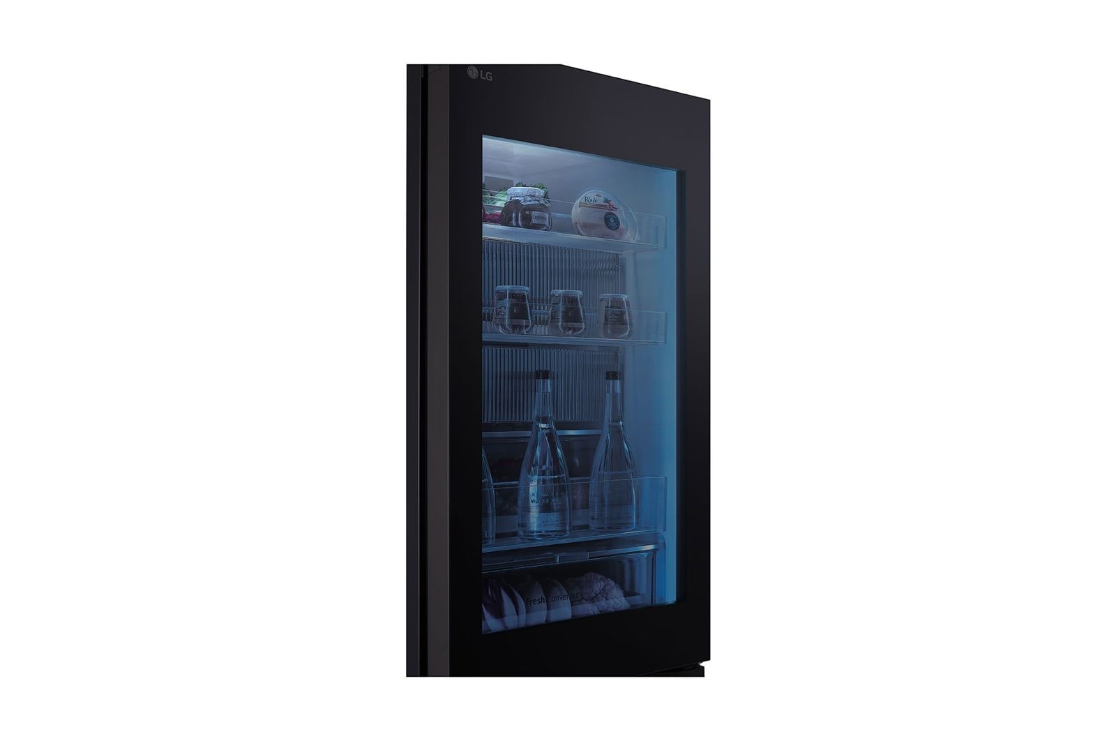 LG 349L Réfrigérateur combiné GBG5160CEV Noir | InstaView™ | DoorCooling+™ | Linear Cooling™ , GBG5160CEV