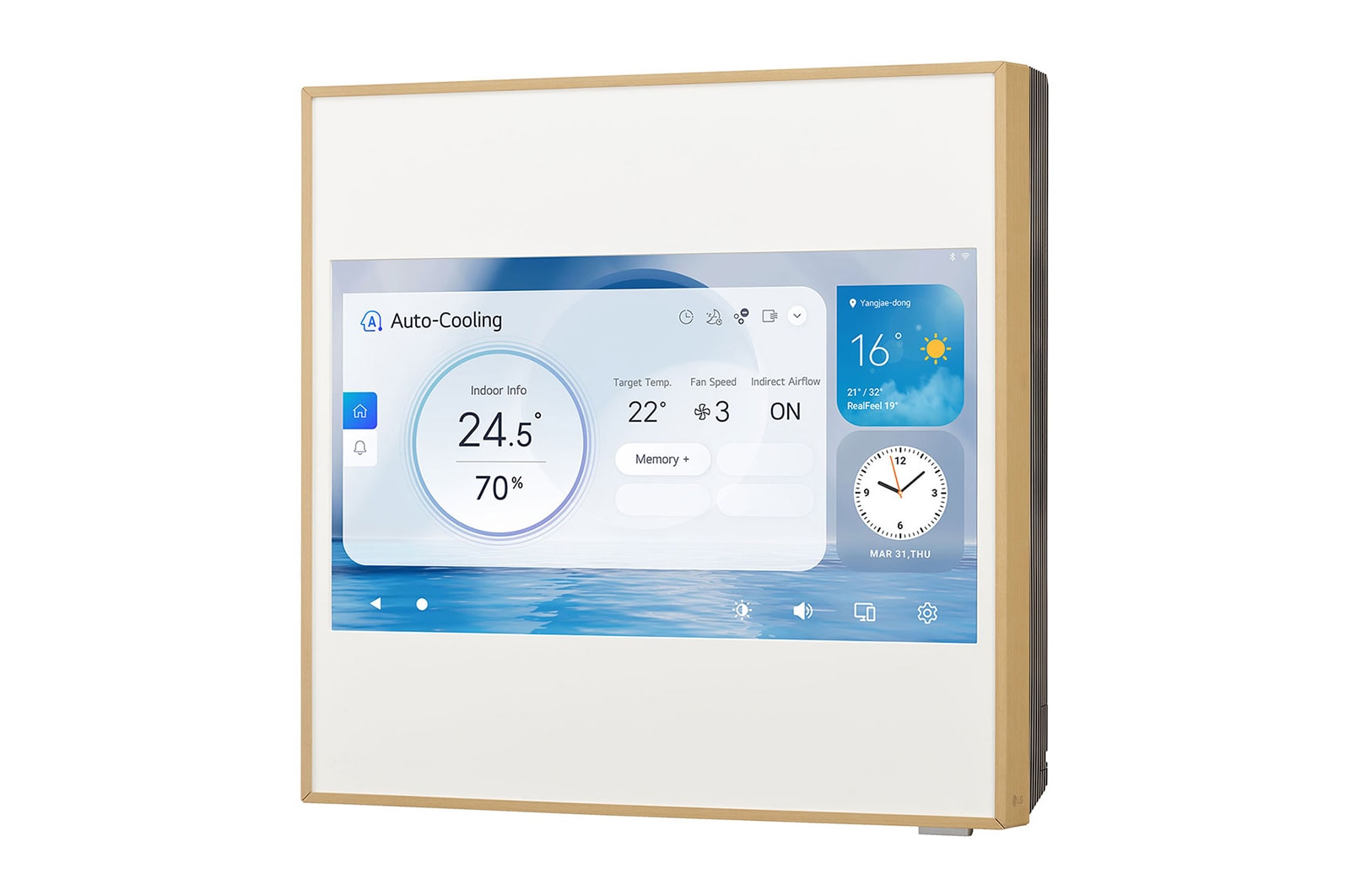 LG 2.5kW, ARTCOOL Gallery Premium, Dual Inverter HeatPump, Personaliseerbare airconditioner met LCD frame, luchtfiltratie en verwarming, A09GA2
