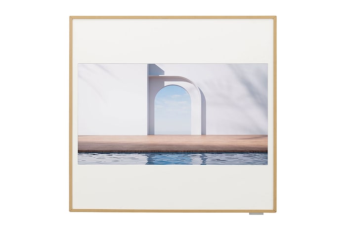 Vooraanzicht van 3.5kW, ARTCOOL Gallery Premium, Dual Inverter HeatPump, Personaliseerbare airconditioner met LCD frame, luchtfiltratie en verwarming A12GA2.NSE.