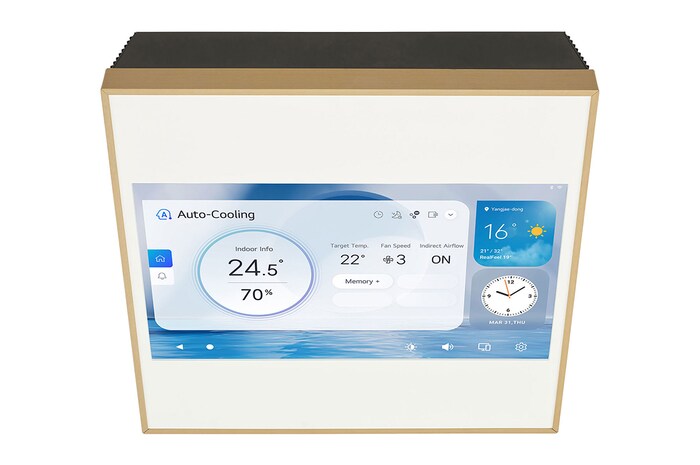 LG 3.5kW, ARTCOOL Gallery Premium, Dual Inverter HeatPump, Personaliseerbare airconditioner met LCD frame, luchtfiltratie en verwarming, A12GA2