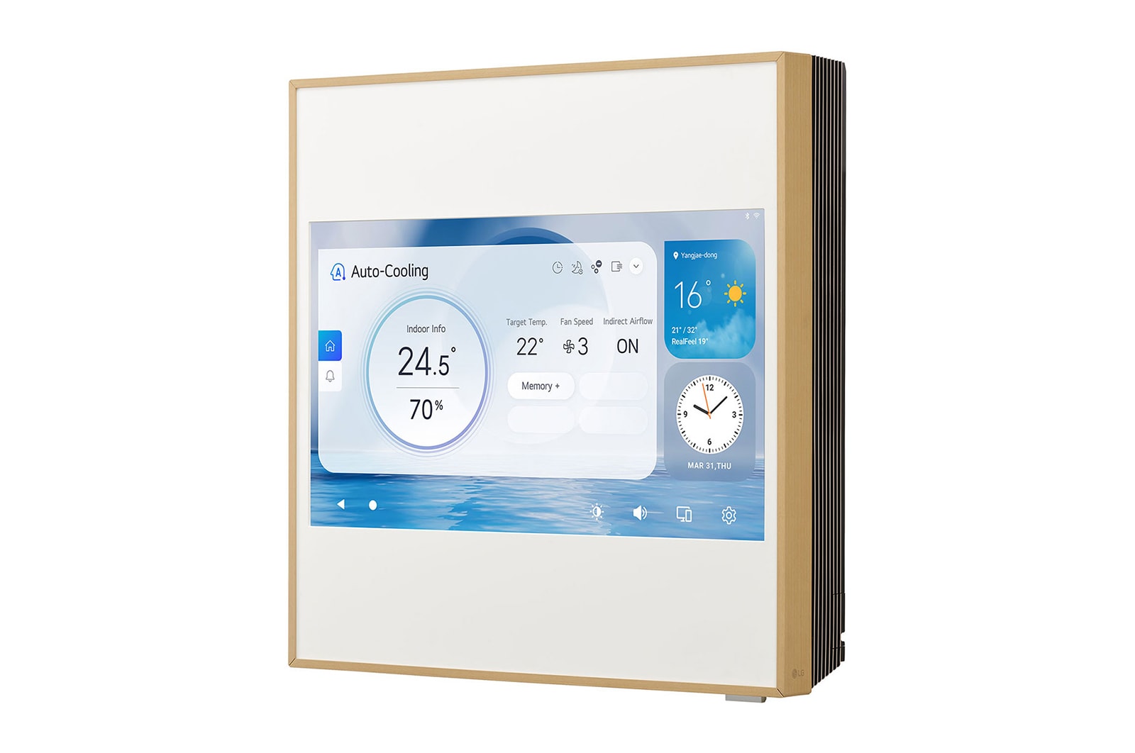 LG 3.5kW, ARTCOOL Gallery Premium, Dual Inverter HeatPump, Personaliseerbare airconditioner met LCD frame, luchtfiltratie en verwarming, A12GA2