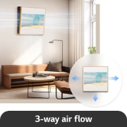 LG 3.5kW, ARTCOOL Gallery Premium, Dual Inverter HeatPump, Personaliseerbare airconditioner met LCD frame, luchtfiltratie en verwarming, A12GA2