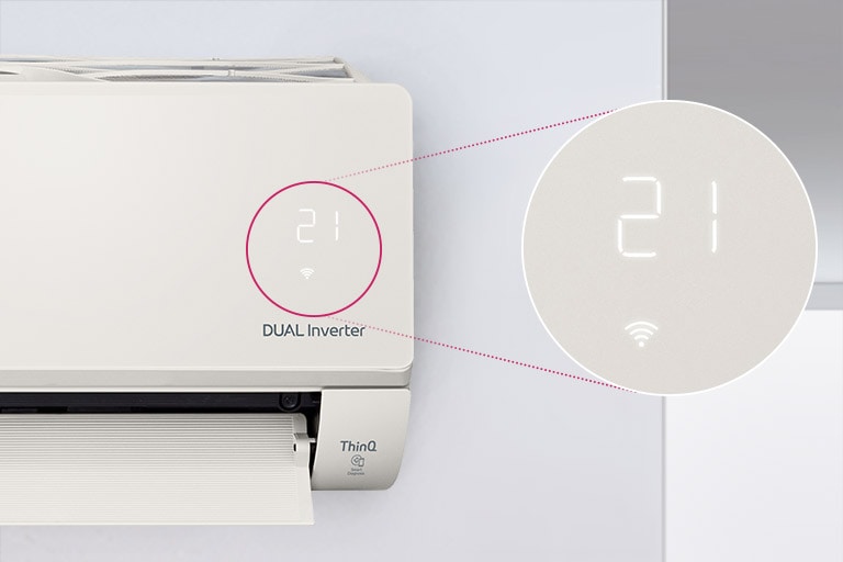 Feature card van 2.5kW, ARTCOOL Beige, airconditioning met stijlvol beige design, DUAL Inverter en Uvnano™ AB09BK.NSJ
