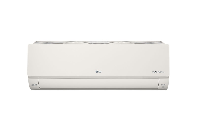 Vue avant de 5.0kW, ARTCOOL Airconditioning - Beige. Dual Inverter HeatPump met stijlvol beige design, DUAL Inverter en Uvnano™ AB18BK