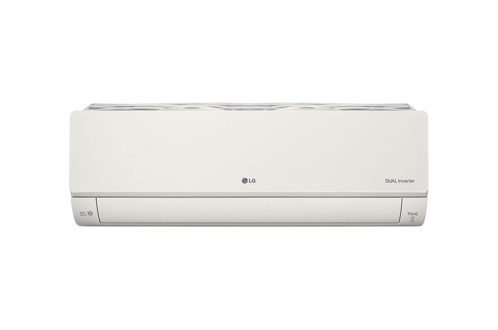 Vue avant de 6.6kW, ARTCOOL Airconditioning - Beige. Dual Inverter HeatPump met stijlvol beige design, DUAL Inverter en Uvnano™ AB24BK