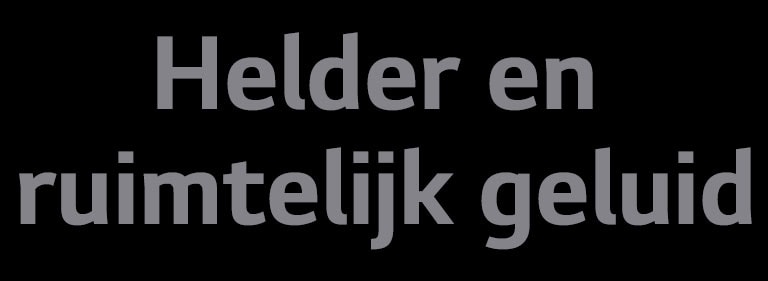 De kopie "Helder en ruimtelijk geluid"