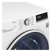 LG Sèche-linge pompe à chaleur 9 kg Blanc | Condenseur autonettoyant | Eco Hybrid™ | Allergy Care | LG BE, RH90V5AV6N