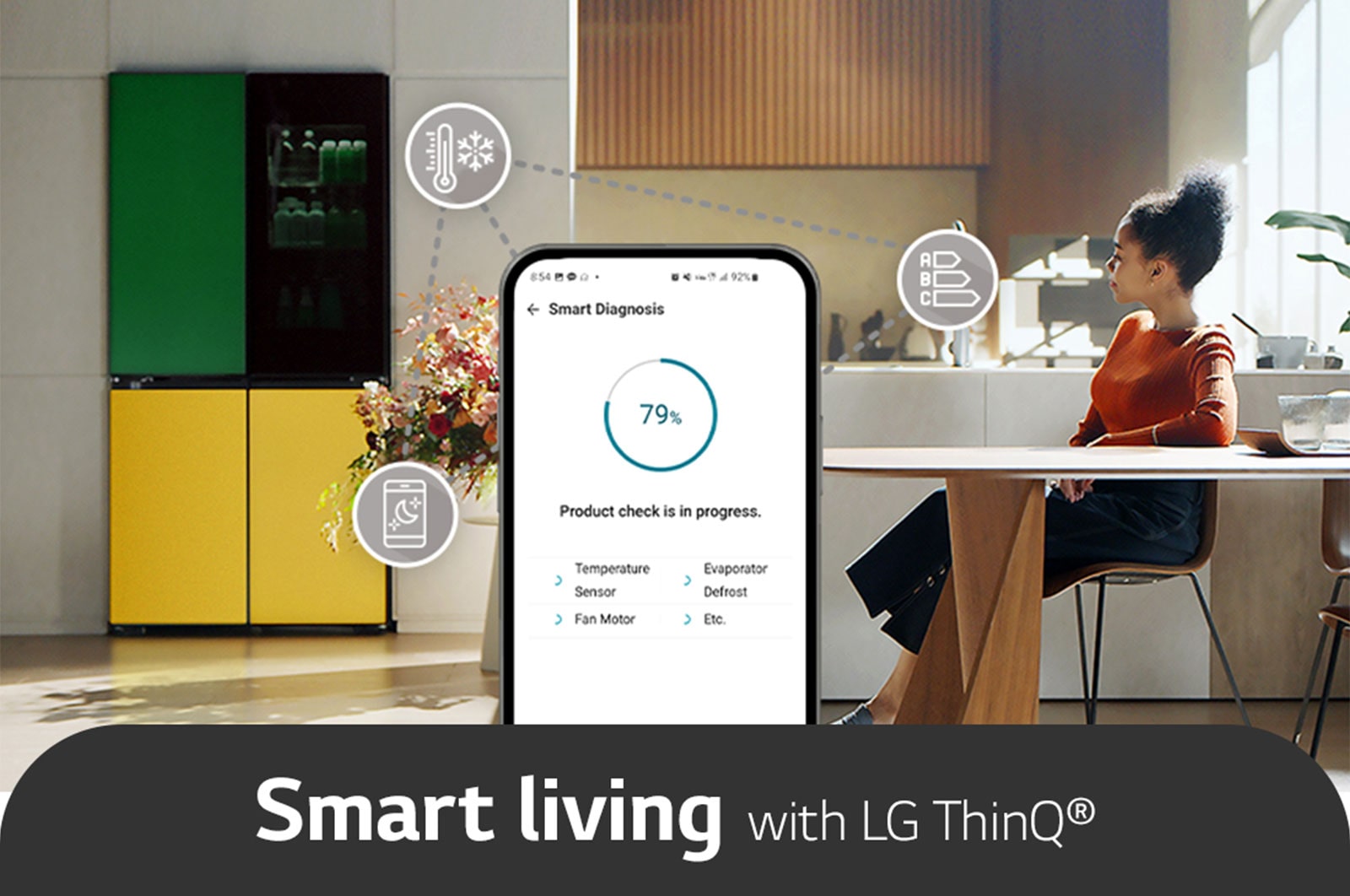 LG Réfrigérateur américain GMV960NNME | 617 L | InstaView™| MoodUP™, GMV960NNME