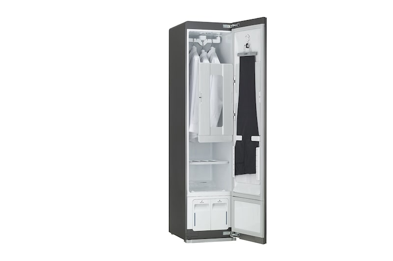 LG Styler | Capacité 3 cintres + 1 presse-pantalon | Rafraîchissez et froissez facilement vos vêtements avec de la vapeur, S3MFC