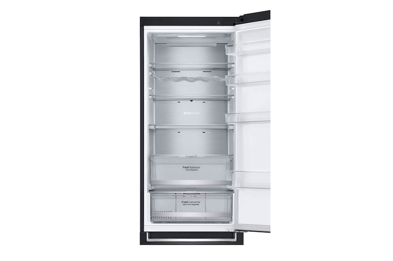 LG 384L Réfrigérateur combiné Noir | Door Cooling+ | Total No Frost | Compresseur linéaire Inverter , GBB92MCABP