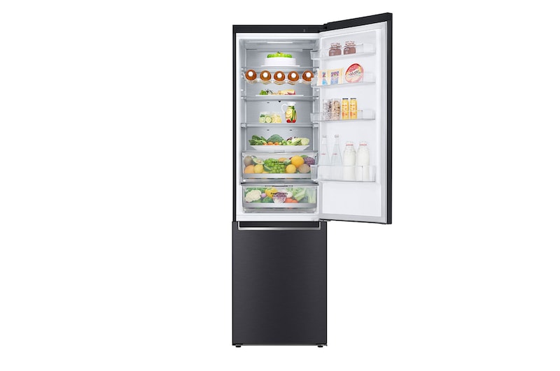 LG 384L Réfrigérateur combiné Noir | Door Cooling+ | Total No Frost | Compresseur linéaire Inverter , GBB92MCABP