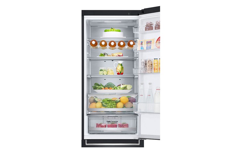 LG 384L Réfrigérateur combiné Noir | Door Cooling+ | Total No Frost | Compresseur linéaire Inverter , GBB92MCABP