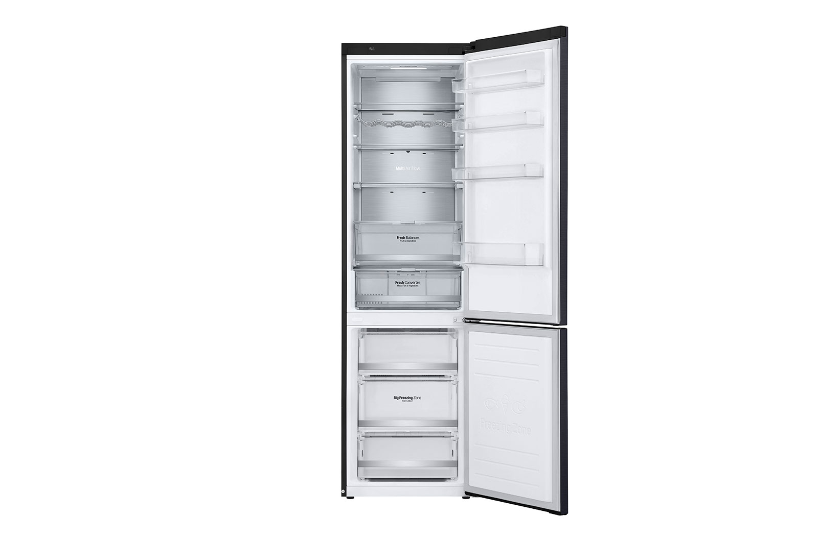 LG Door Cooling<sup>+</sup> | 384L capacité | Total no Frost  |  Compresseur linéaire Inverter | Grande capacité | 36dB – réfrigérateur le plus silencieux, GBB92MCAXP