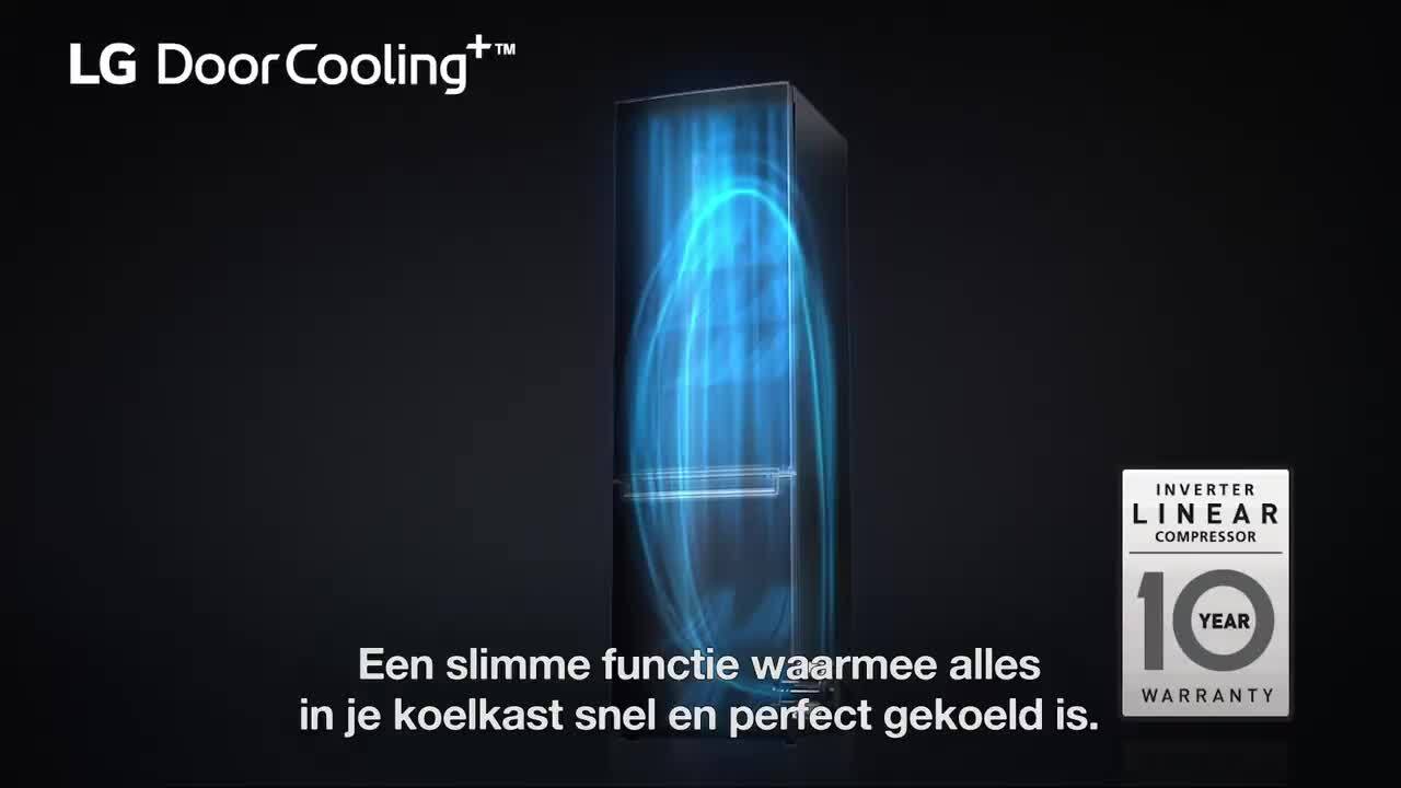 LG DoorCooling+™ | 384L capacité | Total No Frost | FRESHConverter™ | Compresseur Linéare Inverter, GBP62MCNBC