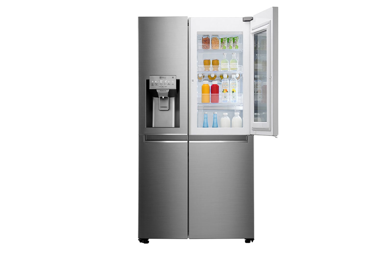 LG Knock. Knock. Keep it cool! | instaView™ Door-in-Door™ | 601L capacité | Réfrigérateur américain | Total No Frost  | Espace de refroidissement et de congélation supplémentaire| Compresseur linéaire Inverter, GSI961PZAZ