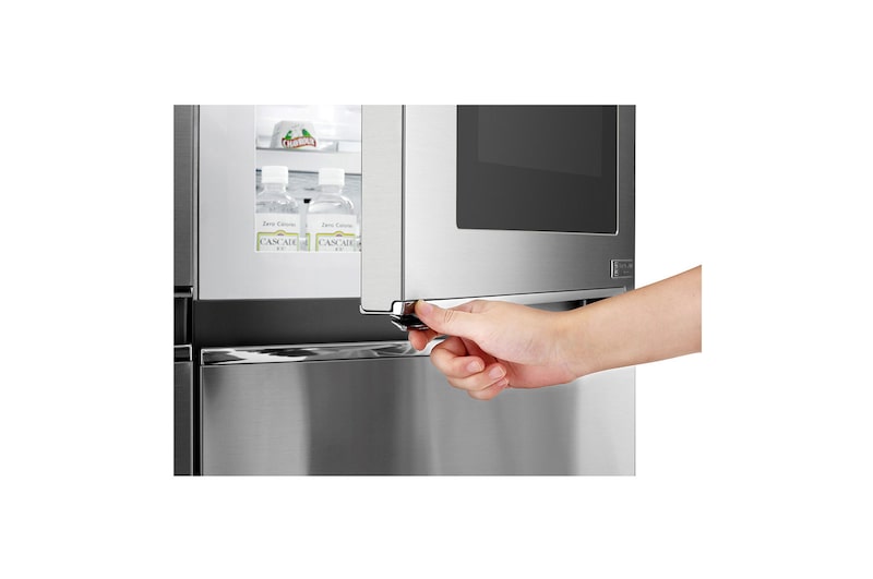 LG Knock. Knock. Keep it cool! | instaView™ Door-in-Door™ | 601L capacité | Réfrigérateur américain | Total No Frost  | Espace de refroidissement et de congélation supplémentaire| Compresseur linéaire Inverter, GSI961PZAZ