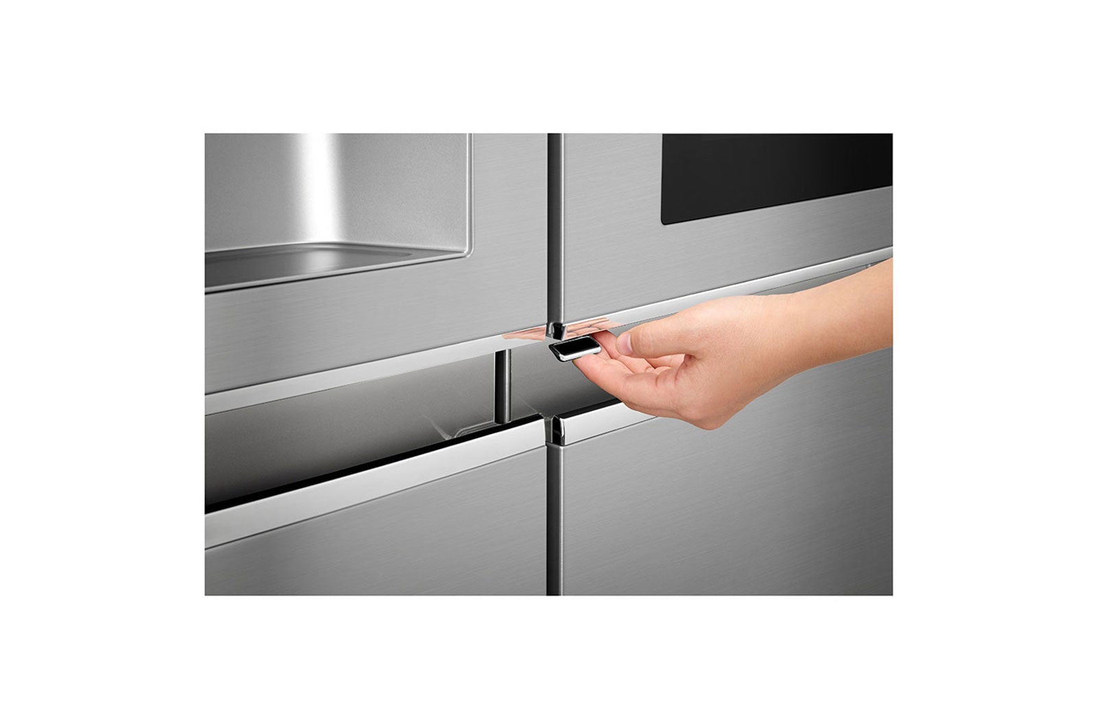 LG Knock. Knock. Keep it cool! | instaView™ Door-in-Door™ | 601L capacité | Réfrigérateur américain | Total No Frost  | Espace de refroidissement et de congélation supplémentaire| Compresseur linéaire Inverter, GSI961PZAZ