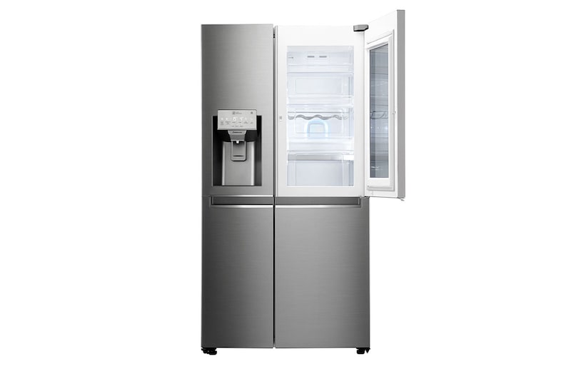 LG Knock. Knock. Keep it cool! | instaView™ Door-in-Door™ | 601L capacité | Réfrigérateur américain | Total No Frost  | Espace de refroidissement et de congélation supplémentaire| Compresseur linéaire Inverter, GSI961PZAZ