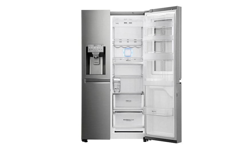 LG Knock. Knock. Keep it cool! | instaView™ Door-in-Door™ | 601L capacité | Réfrigérateur américain | Total No Frost  | Espace de refroidissement et de congélation supplémentaire| Compresseur linéaire Inverter, GSI961PZAZ