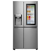 Vue avant de Knock. Knock. Keep it cool! | instaView™ Door-in-Door™ | 601L capacité | Réfrigérateur américain | Total No Frost  | Espace de refroidissement et de congélation supplémentaire| Compresseur linéaire Inverter GSI961PZAZ