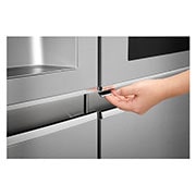 LG Knock. Knock. Keep it cool! | instaView™ Door-in-Door™ | 601L capacité | Réfrigérateur américain | Total No Frost  | Espace de refroidissement et de congélation supplémentaire| Compresseur linéaire Inverter, GSI961PZAZ