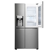 LG Knock. Knock. Keep it cool! | instaView™ Door-in-Door™ | 601L capacité | Réfrigérateur américain | Total No Frost  | Espace de refroidissement et de congélation supplémentaire| Compresseur linéaire Inverter, GSI961PZAZ