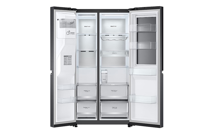 LG 635L capacité | InstaView™ Door-in-Door™ | DoorCooling+™ | Distributeur d'eau et de glaçons avec UVnano™ | Total No Frost | Compresseur Linéare Inverter, GSXV91MCAE