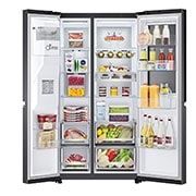 LG 635L capacité | InstaView™ Door-in-Door™ | DoorCooling+™ | Distributeur d'eau et de glaçons avec UVnano™ | Total No Frost | Compresseur Linéare Inverter, GSXV91MCAE