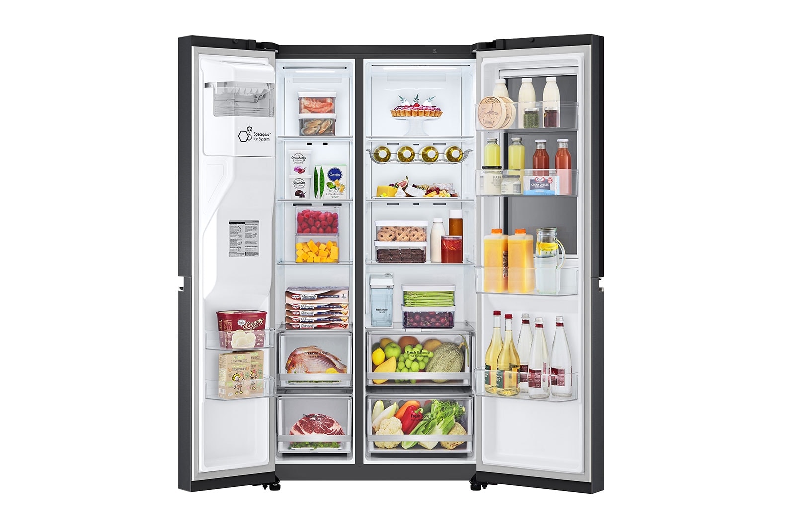LG 635L capacité | InstaView™ Door-in-Door™ | DoorCooling+™ | FreshBalancer™ | Total No Frost | Compresseur Linéaire Inverter, GSXV81MCLE