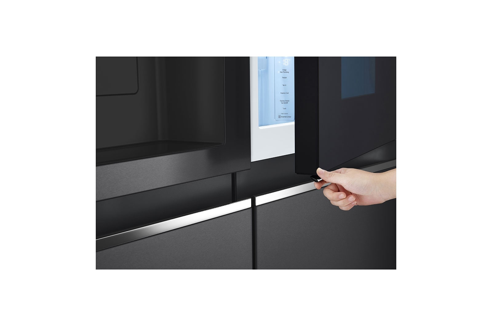LG 635L capacité | InstaView™ Door-in-Door™ | DoorCooling+™ | FreshBalancer™ | Total No Frost | Compresseur Linéaire Inverter, GSXV81MCLE