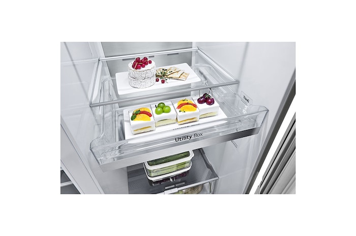 LG 635L capacité | InstaView™ Door-in-Door™ | DoorCooling+™ | Distributeur d'eau et de glaçons avec UVnano™ | Craft Ice™ | Total No Frost | Compresseur Linéare Inverter , GSXV90BSDE