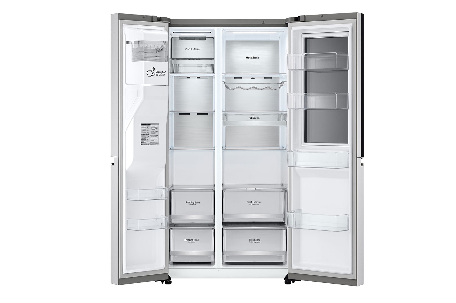 LG 635L capacité | InstaView™ Door-in-Door™ | DoorCooling+™ | Distributeur d'eau et de glaçons avec UVnano™ | Craft Ice™ | Total No Frost | Compresseur Linéare Inverter , GSXV90BSDE