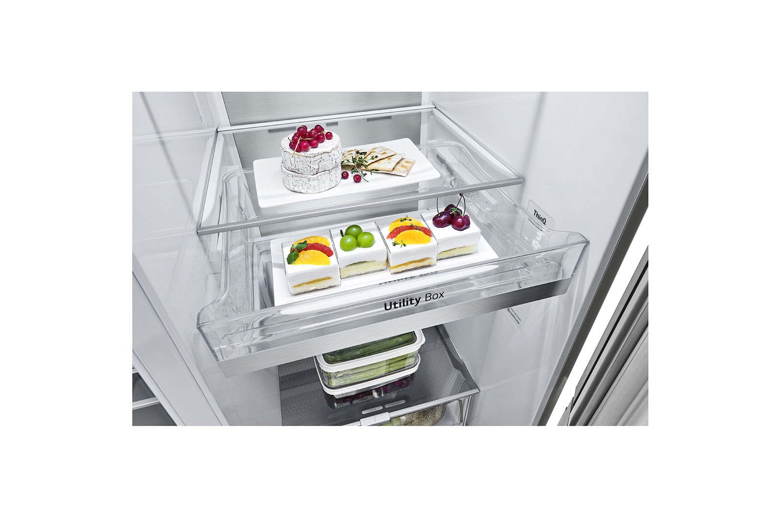 LG 635L capacité | InstaView™ Door-in-Door™ | DoorCooling+™ | Distributeur d'eau et de glaçons avec UVnano™ | Craft Ice™ | Total No Frost | Compresseur Linéare Inverter , GSXV90BSDE