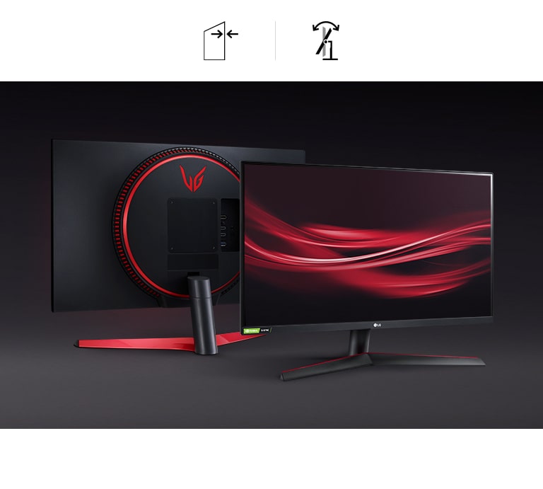 Monitor in stijlvol, nagenoeg randloos design met kantelbare standaard